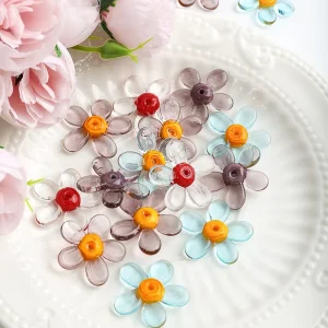 Handmade Colored Glass Glaze Beads Japanese-Style Loose Bead String DIY Craft Material