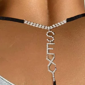 Handmade Crystal Thong Chain Lingerie Jewelry for Women
