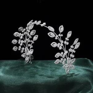 Handmade Crystal Zircon Wedding Headband Bridal Hair Accessory for Women