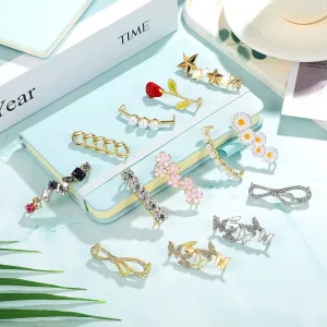 Handmade Fashion Jewelry Metal Shoe Lace Charms Accessories for Student Sneaker Decorations