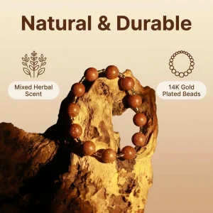 Handmade Natural Resin Blended Incense Bead Ball Trendy Unisex Traditional Chinese Aromatherapy Wearable Wellness Bracelet