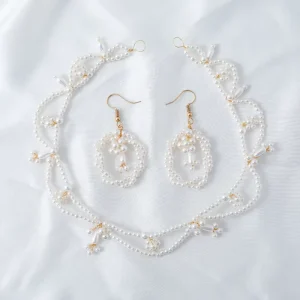 Handmade Pearl Fashion Jewelry Jewelry Sets Earring Women and Pearl Headpieces