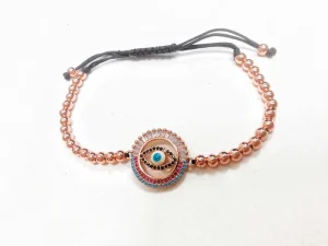 Handmade Turkish Eye Resin Beads Bracelet Religious Nazar Charm Bracelets Good Luck Fashion Accessory