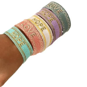 Handmade Woven Letter Embroidery Tassel Adjustable Friendship Bracelets for Women Men