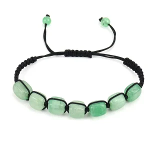 Handmade Yoga Bracelet Gift All 8 Colors Natural Stone Colorful Crystal Green Beaded Elastic String Adjustable Bangle Bracelet