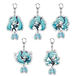 Hatsune Anime Character Acrylic Keychains Jewelry Figures Accessories Christmas Gift Girl Boy Friend Car Keyring