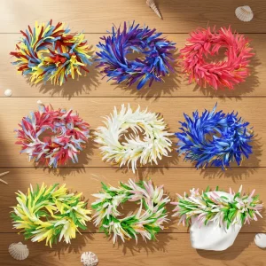 Hawaii Dance Party Hula Girl Headband Elastic Floral Hairband for Holiday Festival Gifts