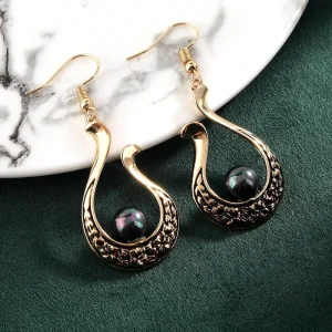 Hawaiian Jewelry Delicate Jewelry Earrings 14k Gold Plated Simple Design Drop Earrings Pearl Hook Earrings for Women