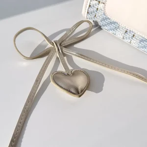 Heart Bag Charms Keychain for Women Cute Heart Charm for Purse Handbags Bag Accessories PU Key Charms for Women Girls