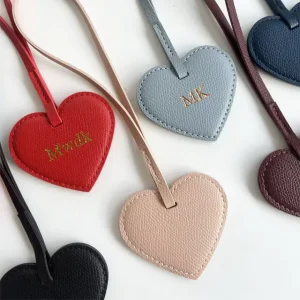 Heart Shape Cute Pu Leather Bag Charm Accessories Keychain Bag Car Pendant