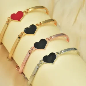 Heart Shaped Fashion Bracelets Bangles Versatile Women Hand Jewelry Bracelet Love Heart Bracelet