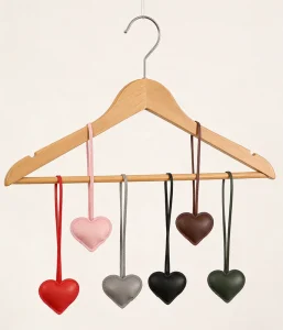 Heart Shaped Leather Bag Charm Cute PU Leather Keychain Pendant Fashion Bag Accessory for Handbag Tote Bag Decoration
