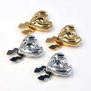 Heart shaped Cufflinks Shirt Button Covers Detachable Clip On Shirt Coat Decorative Buttons Sewing Button Fashion Jewelry