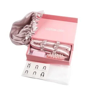 Heatless Curling Rod Headband No Heat Mulberry Silk Hair Curling Ribbon With Scrunchie Sleeping Silk Hair Roller Curler Set
