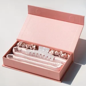 Heatless Hair Curler Silk Hair Roller Waves Curling Rod Headband Scrunchie Set 100% Mulberry Silk Heatless Curls