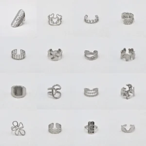 High End Fashion Rings Stylish Stainless Steel Silver Plated Versatile and Light Luxury