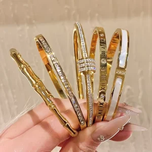 High End Stainless Steel Bracelet for Girls Starry Sky Full Diamond Design Versatile Non Fading Fashion Charm Bracelets