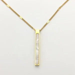 High Fashion Jewelry Accessories White Shell Geometric Pendant Elegant Simple Women Necklace