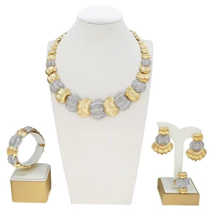 High Fashion Jewelry Set Italian Brazilian Style for Wedding Party African Women Accessories