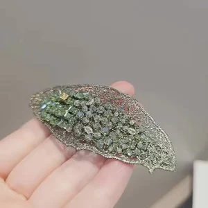 High Grade Luxury Fashionable Female Hair Accessories Crystal Leaf Bangs Headdress