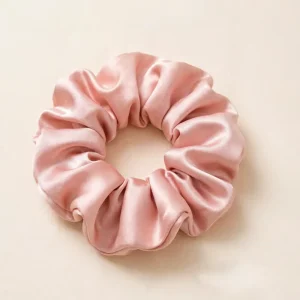High Quality 100% Mulberry Silk Scrunchies Soft Smooth Silk Hair Ties Anti-Frizz Hair Accessories for Daily & Night Use