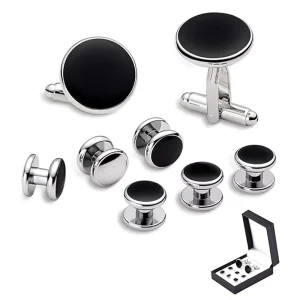 High Quality 8pcs Cufflink Set Men Cufflinks and Studs Set for Tuxedo Shirt Business Wedding Gift Fashion Cufflinks Shirt Studs