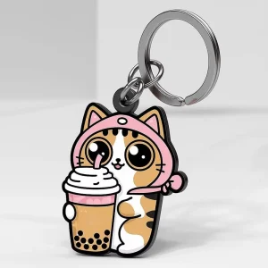 High Quality Alloy Metal Key Chain Custom Graffiti Letter Enamel Keyring Fashion Metal Bag Charm Promotional Customized Keychain
