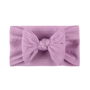 High Quality Comfortable Nylon Hair Bow Knot Elastic Rubber Kids Hair Bands for Baby Girls Hair Accessories
