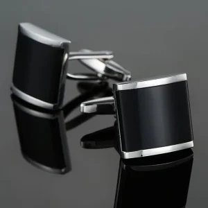 High Quality Copper Laser Metal Men’s French Shirt Cuff Fasteners Blank Cufflinks for Men Silver