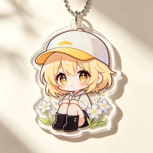 High Quality Custom Clear Acrylic Key Chain Maker Double Sided Printed Blank Transparent Keyring Personalized Souvenir