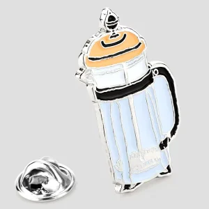 High Quality Custom Lapel Pins Coffee Maker Shaped Brooch Coffee Themed Accessory Fashion Lapel Pins for Clothing