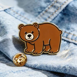 High Quality Custom Soft Enamel Cute Animal Bear Brooch Hat Metal Crafts for Clothing Bag Backpack Enamel Pin