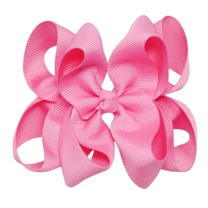 High Quality Double Layers Boutique Hair Bow with Solid Colors Various Colors for Babty Girls Hair Accessories