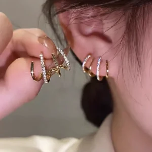 High Quality Earrings High Grad Sterling Needle Four Claw Ear Cuff Earrings