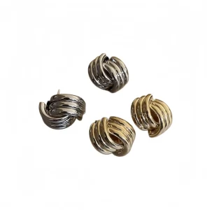 High Quality Earrings Jewelry Fashion Chunky Revolve Knot Earrings for Women Gold Silver Plated Twist Wave Women Stud Earring