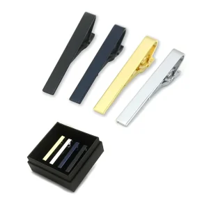 High Quality Fashion Blank Plain Black Tie Clip