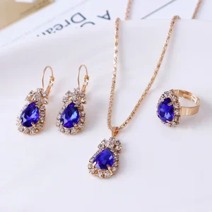 High Quality Fashion Crystal Necklace Set Jewelry Diamond Bridal Set Jewelry Women