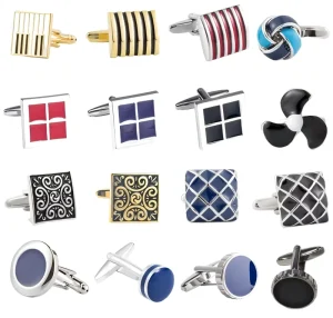 High Quality Fashion Cufflinks Classic Brass Copper Cufflinks For Men For Wedding Engagement & Party Gift