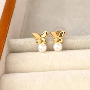 High Quality Fashion Jewelry Exquisite butterfly Pearl Earrings for Women Versatile Earrings for Women