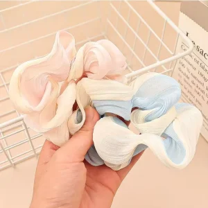 High Quality Fashion Women’s Gradient Mesh Hair TiePremium Rubber Band Accessories