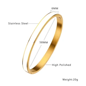 High Quality Fashion for Women 18K Gold Plated Popular Colorful Fine Jewelry Bangle Bracelet