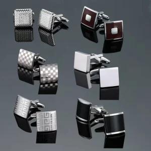 High Quality French Business Suit Shirt Men’s Cufflinks Copper Material Metal Cuff Links Fashion Shirt Cufflinks for Men