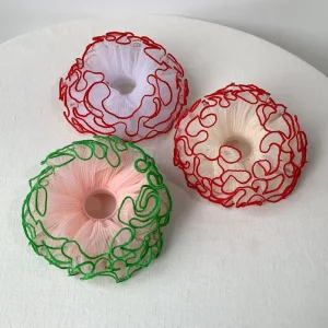 High Quality Girls Fashion Hair Accessories Custom Party Gift Multilayer Hair Scrunchies Lace Fabric Oversized Hair Scrunchie