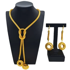 High Quality Gold Jewelry Sets Bridal Necklace Jewelry Set Fashionable Wedding Costume Pendant DH2303114