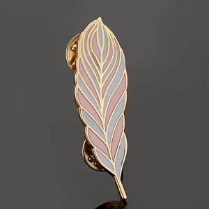 High Quality Metal Feather Lapel Pin Cartoon Lapel Pin Customizable Gift Brooch Unique Commemorative Enamel Pins
