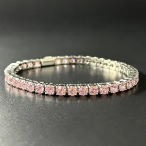 High Quality Non Tarnish Fashion Jewelry 3mm Zircon 316 Stainless Steel Tennis Chain Bracelet For Anniversary