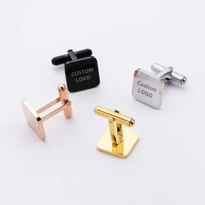 High Quality Novelty Cuff Link Custom Engraved LOGO Metal Men’s Cufflinks Personalized Enamel Cufflinks for Men Luxury Set