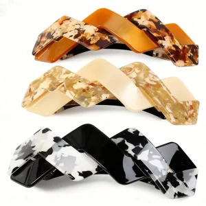 High Quality Personalized Design Clips Hair Accessories Twist shaped Colorful Hair Clips Fashion Hair Claws Clips Bow Duckbill