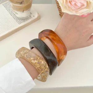 High Quality Resin Bracelet Exaggerated Irregular Fashion Jewelry for Women Girls