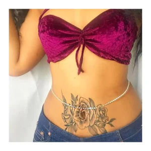 High Quality Sexy Crystal Alloy Rhinestone Belly Chain Waist Beads Body Jewelry for Fashion Women